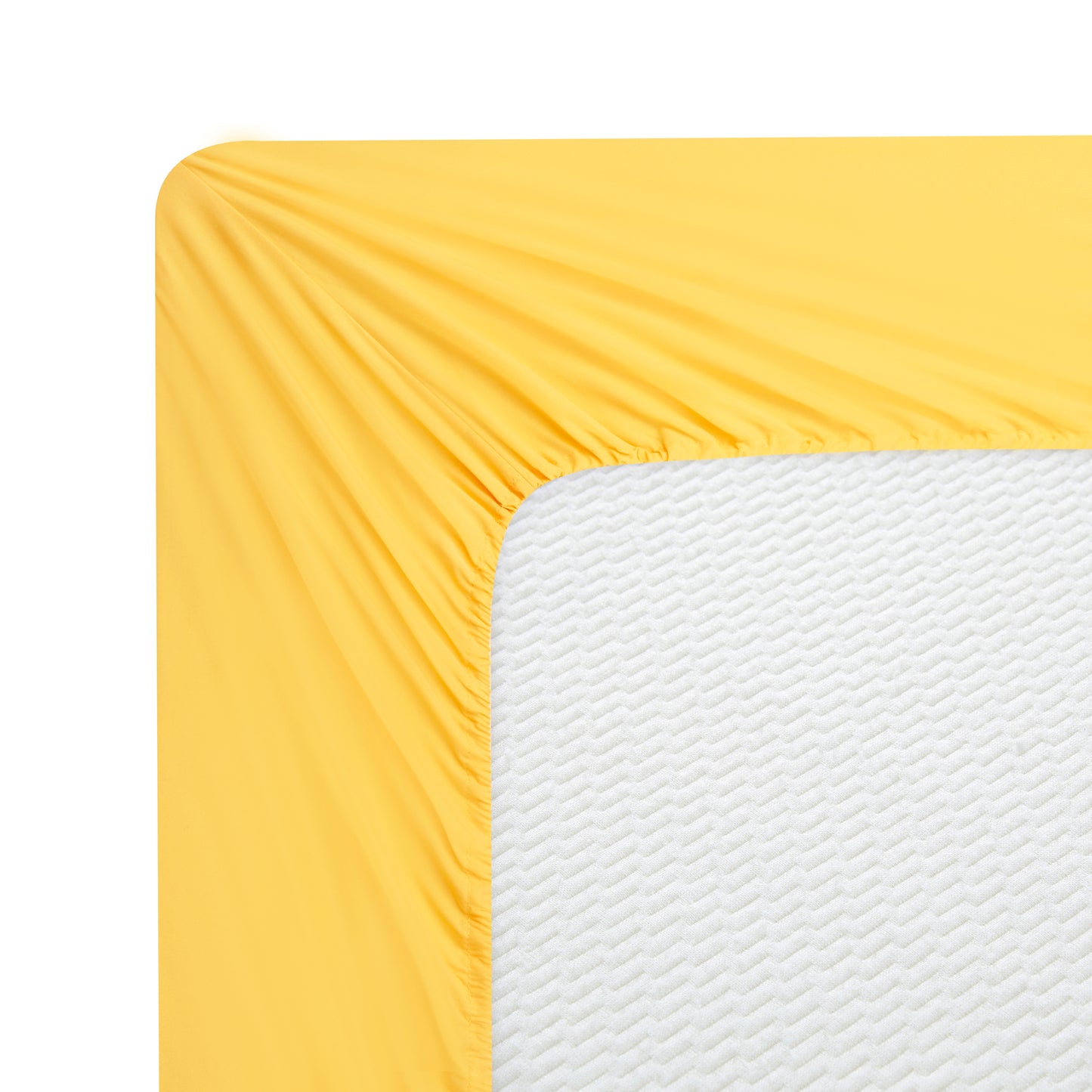 600 Thread Count Cotton Percale Soft Deep Pocket Solid Bedding All Season Sheet Set, Yellow