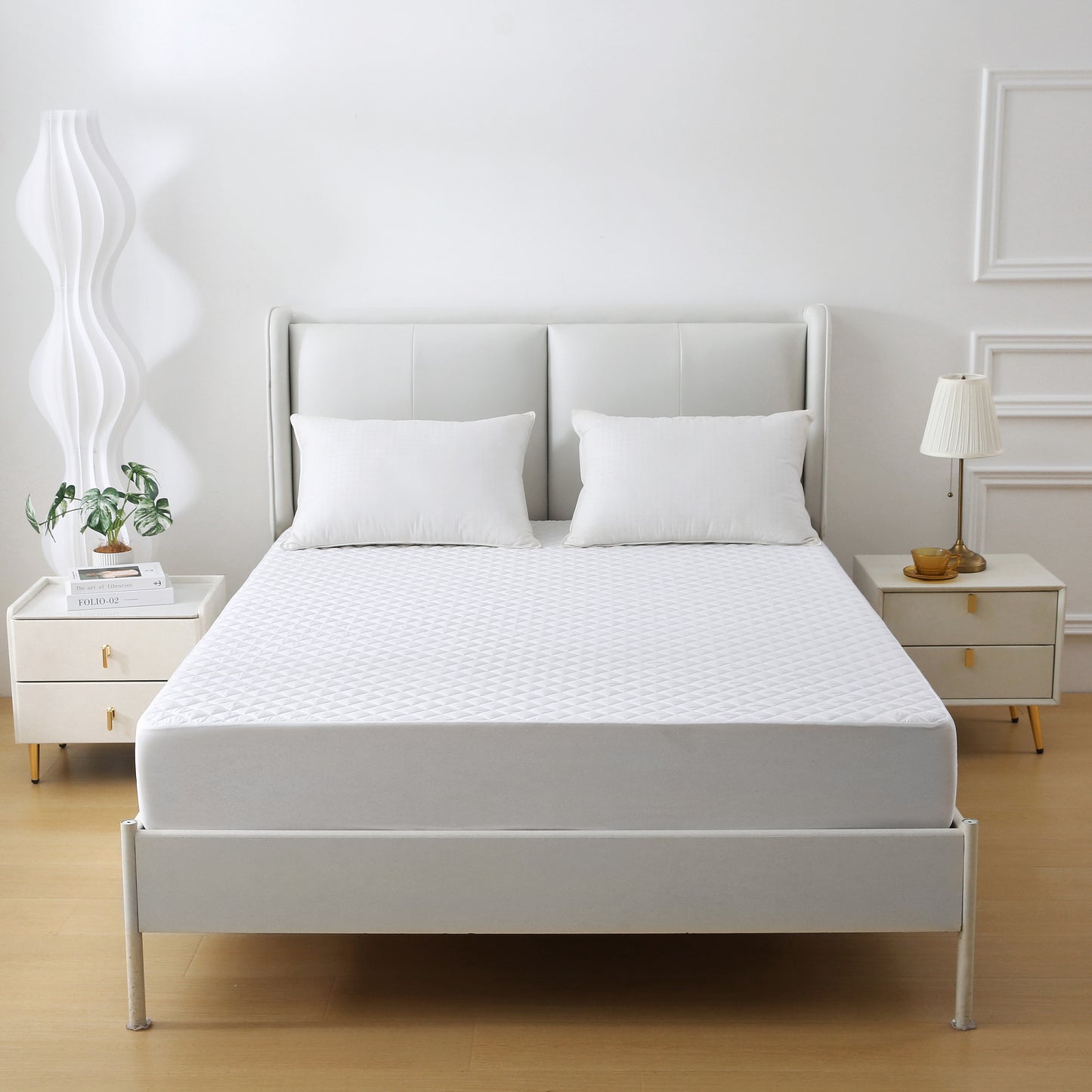 Premium Luxury Soft Quilted Waterproof All Season Deep Pocket Bedding Mattress Cover Protector Fitted Mattress Pad