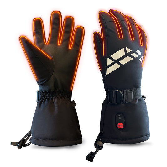 Heated Gloves Windproof Waterproof Touchscreen, 3.7V 4000mAh USB Rechargeable Battery Winter Heating Glove, Thermal Hand Warmer