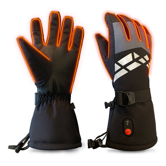 Heated Gloves Windproof Waterproof Touchscreen, 7.4V 2000mAh USB Rechargeable Battery Winter Heating Glove, Thermal Hand Warmer
