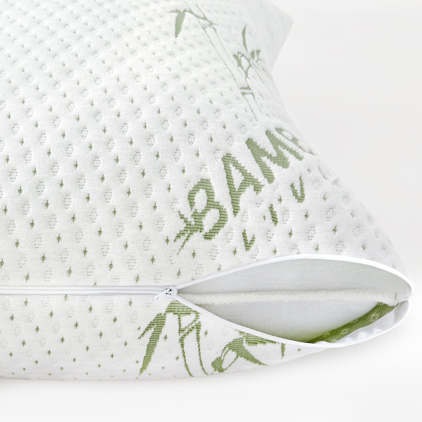 Memory Foam Breathable Oreiller Sleeping Hard Rayon from Bamboo Pillow with Removable Zipper Washable Cover