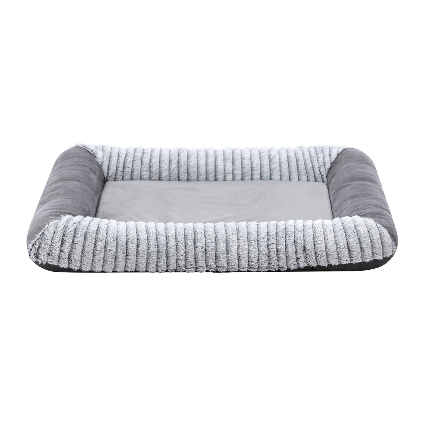 Orthopedic Dog Bed, Cat Puppy Memory Foam Mat, Soft Fluffy Pet Sofa, Anti-Slip Bottom, Grey 28 x 20 Inch