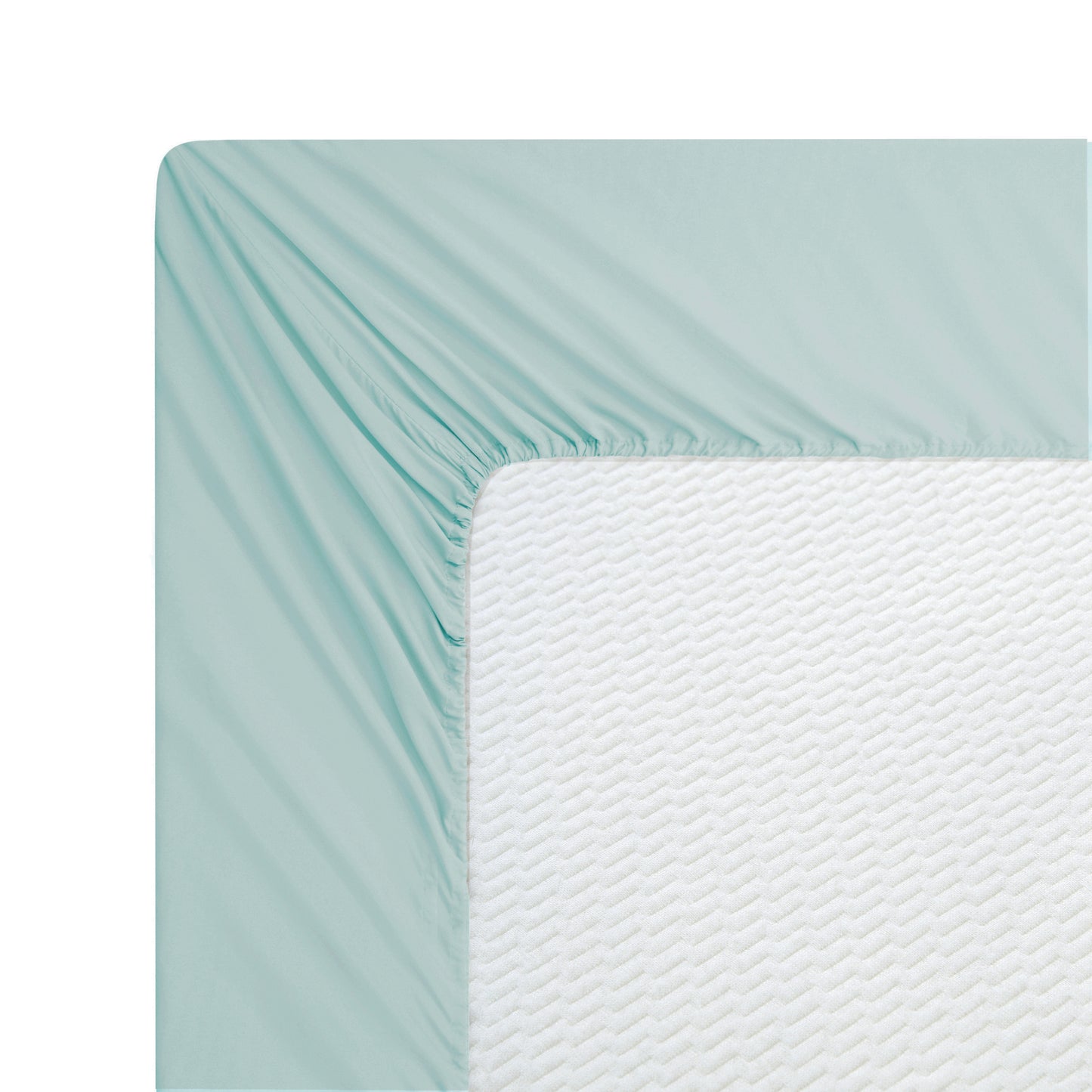 600 Thread Count Cotton Percale Soft Deep Pocket Solid Bedding All Season Sheet Set, Aqua