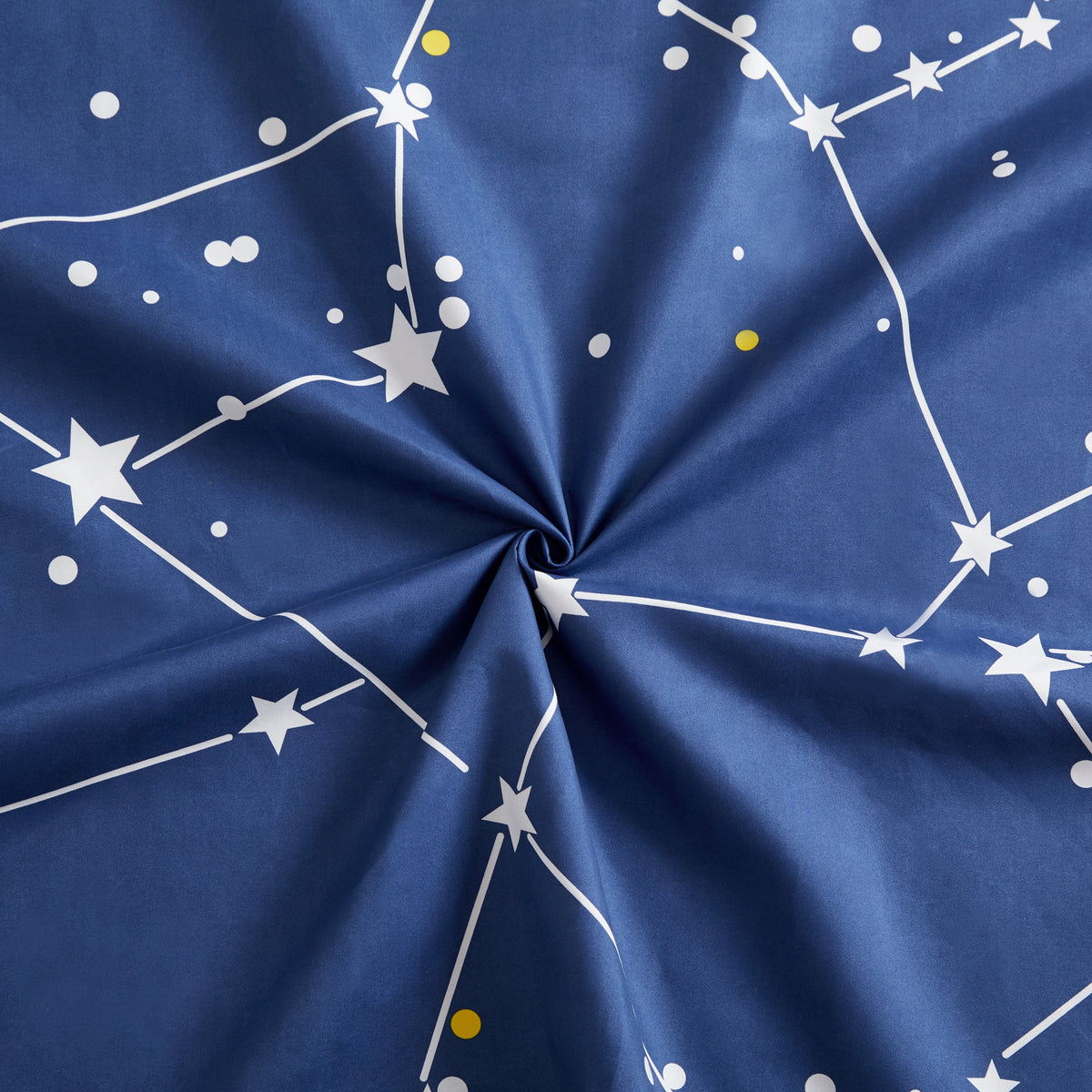 Back to School Sales Printed Bedding Set Navy Blue Asterism Pattern Full Size