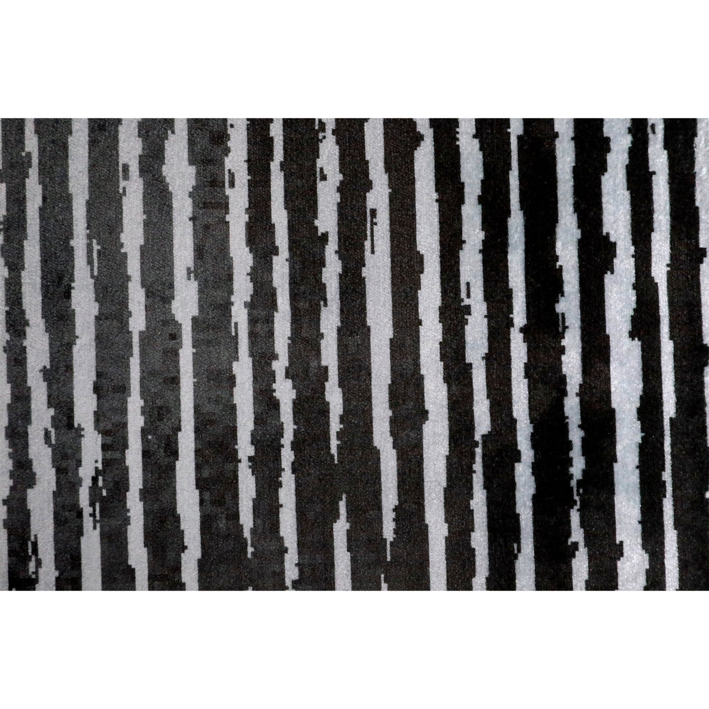 Decor Non-Slip Back Soft Area Carpet Floor Area Rug Indoor Accent Decorative Mat, Modern Black Grey Diamond Geometric Design, 5 x 7 Feet