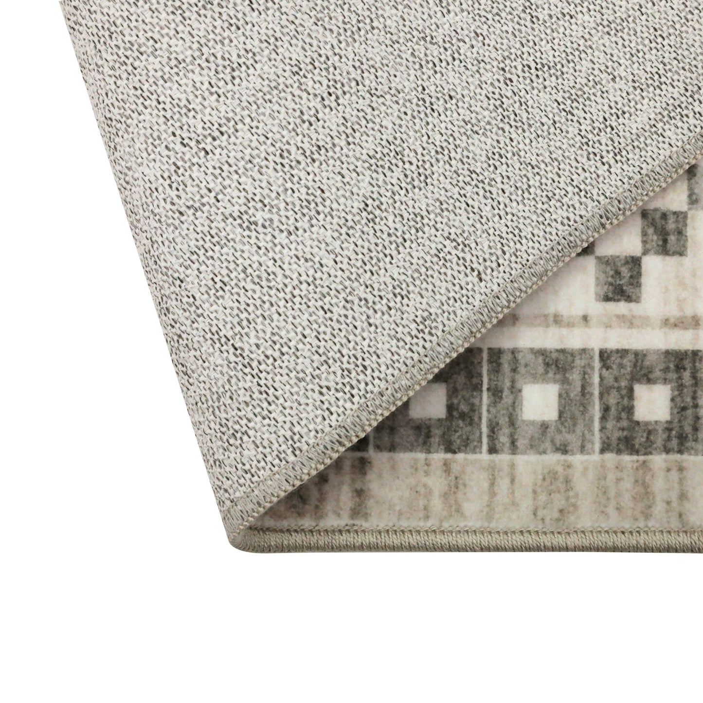 Decor Non-Slip Back Soft Area Carpet Floor Area Rug Indoor Accent Decorative Mat, Modern Vintage Boho Brown Gray Geometric Design, 5 x 7 Feet