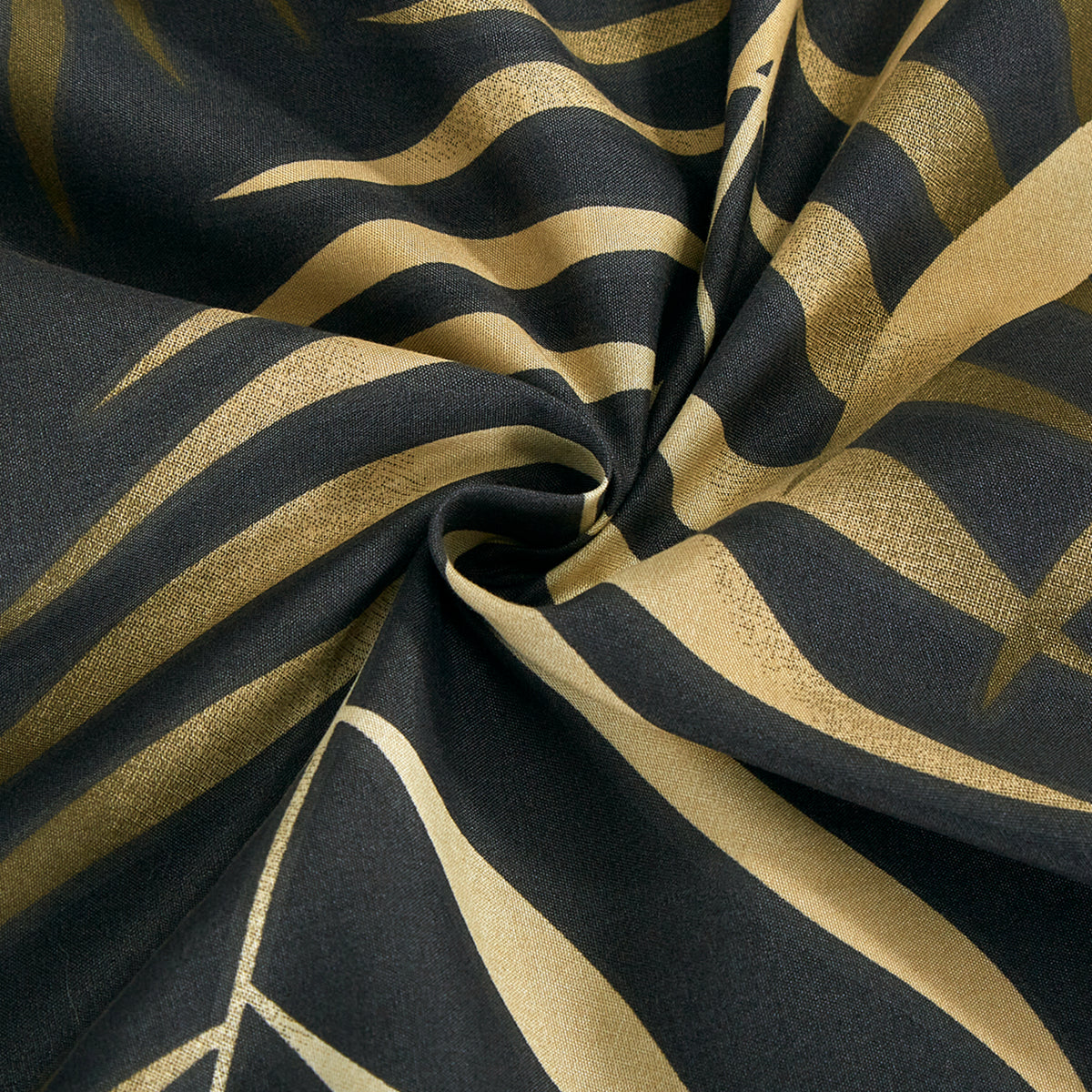 Printed Rayon from Bamboo Soft Deep Pocket Bedding All Season Sheet Set, Modern Black Gold Palm Leaf