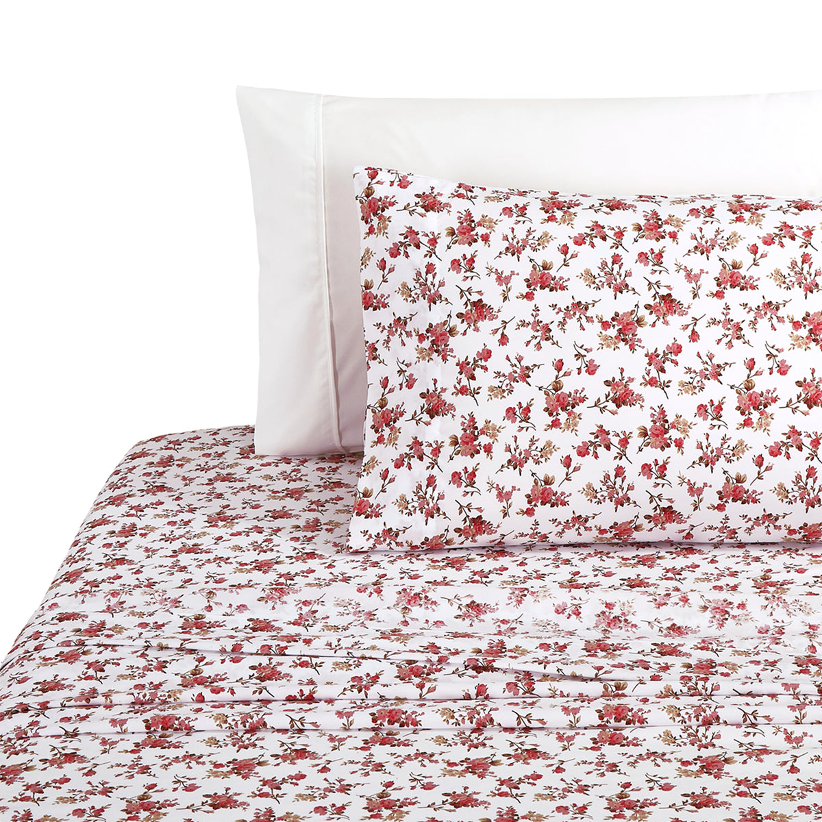 Printed Rayon from Bamboo Soft Deep Pocket Bedding All Season Sheet Set, Pink Small Ditsy Floral