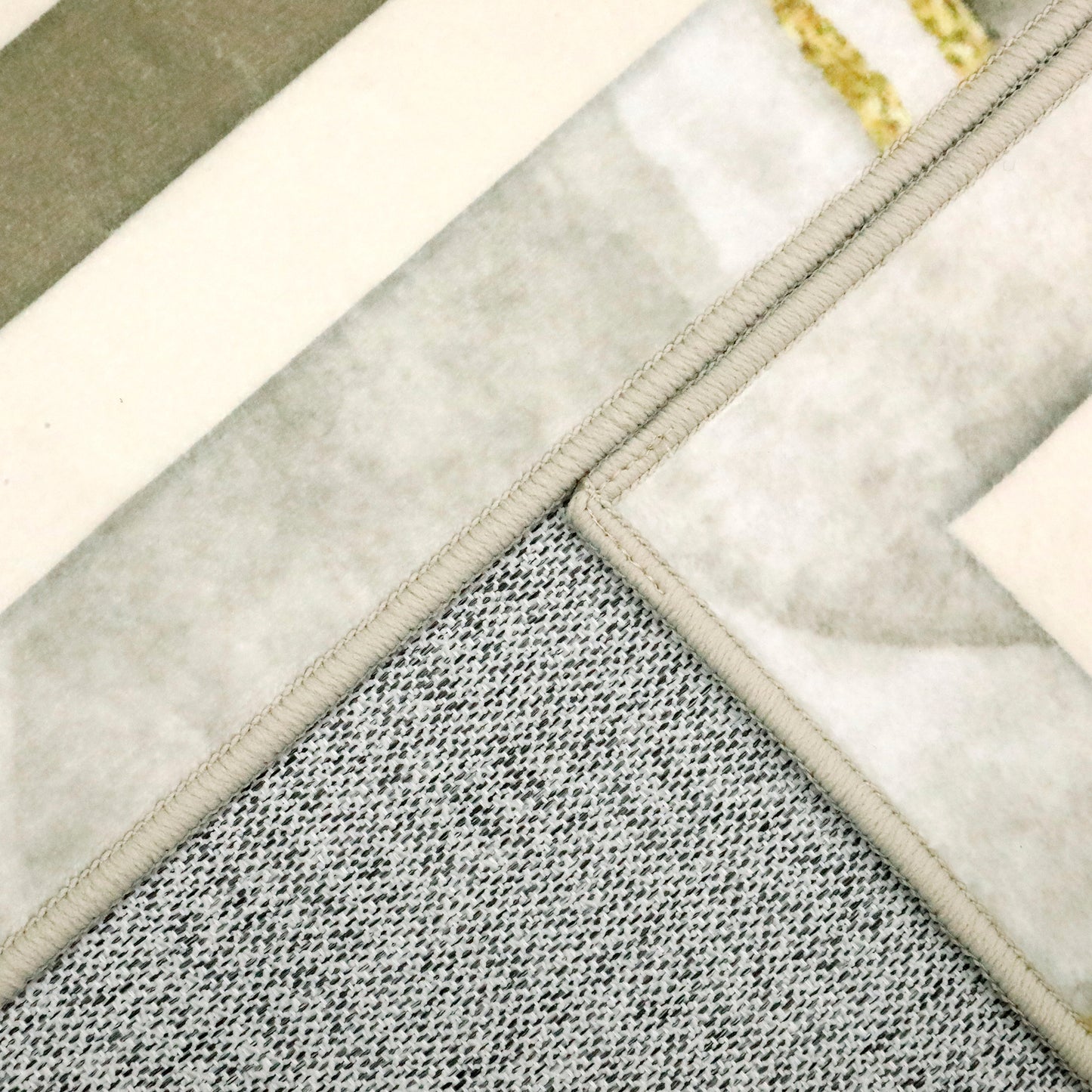 Decor Non-Slip Back Soft Area Carpet Floor Area Rug Indoor Accent Decorative Mat, Modern Gold Grey Marble Greek Key Design, 5 x 7 Feet