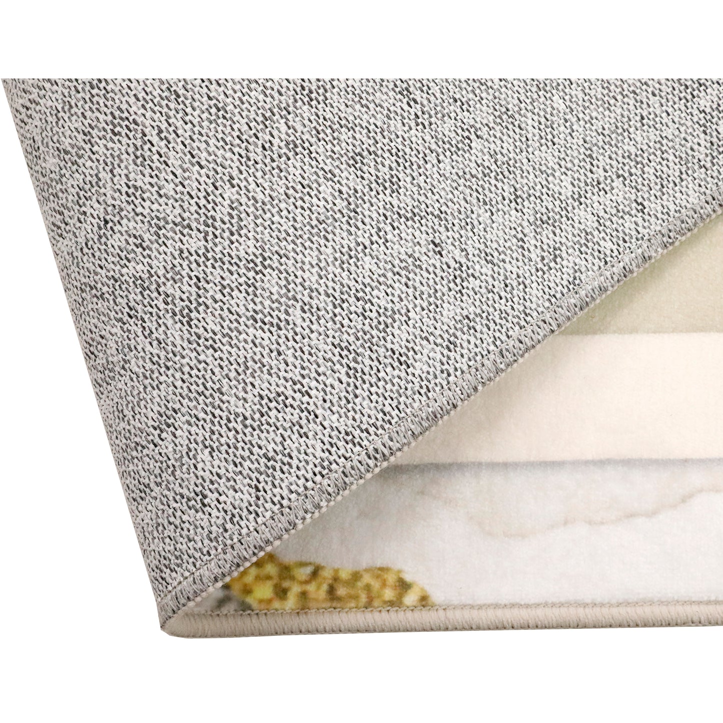 Decor Non-Slip Back Soft Area Carpet Floor Area Rug Indoor Accent Decorative Mat, Modern Gold Grey Marble Greek Key Design, 5 x 7 Feet