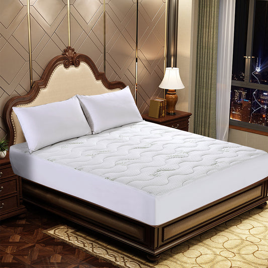Waterproof Quilted Mattress Protector Premium Soft All Season Fitted Rayon from Bamboo Mattress Pad, Deep Pocket Fits Up to 18 Inch