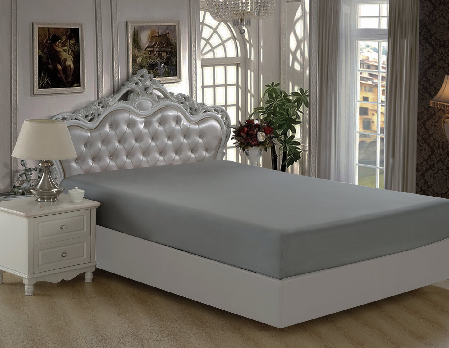 Back to School Sales Solid Grey Bedding Set Twin Size