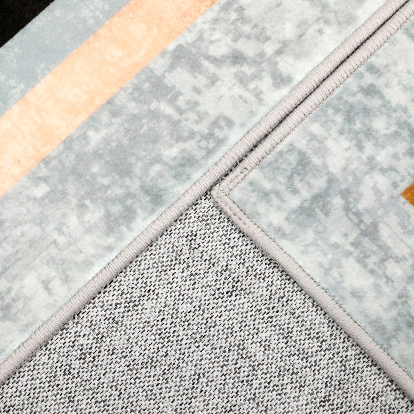 Decor Non-Slip Back Soft Area Carpet Floor Area Rug Indoor Accent Decorative Mat, Modern Gold Border Black Greek Key Design, 5 x 7 Feet