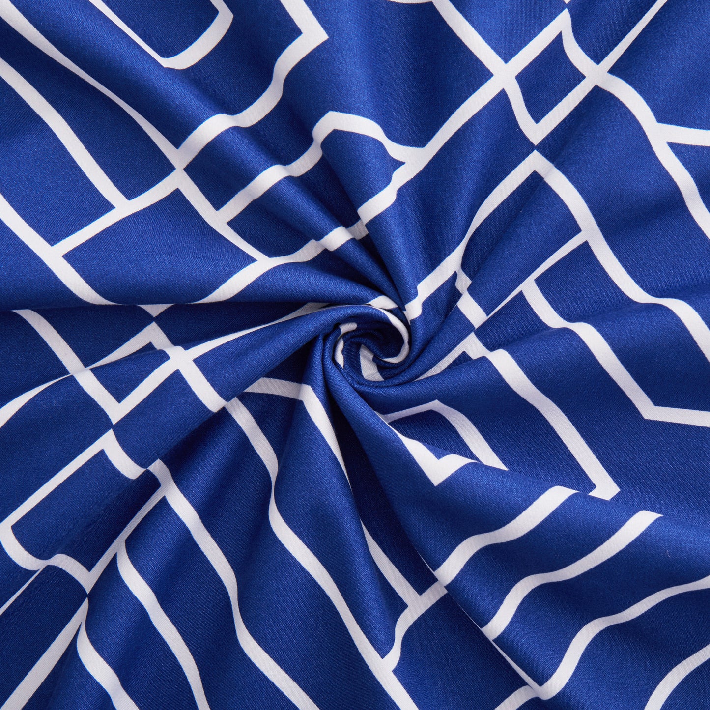 Printed Rayon from Bamboo Soft Deep Pocket Bedding All Season Sheet Set, Blue Geometric
