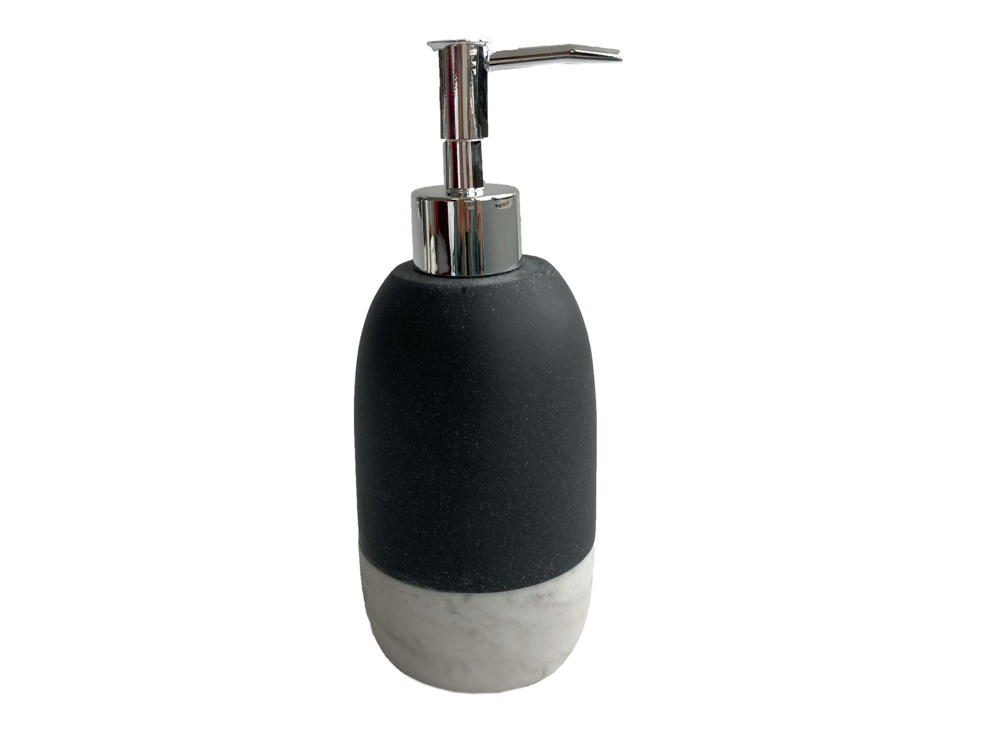 Modern Luxury Décor Bath Accessory Ensemble Bathroom Lotion Dispenser Toothbrush Holder Tumbler Soap Dish, Black White Marble