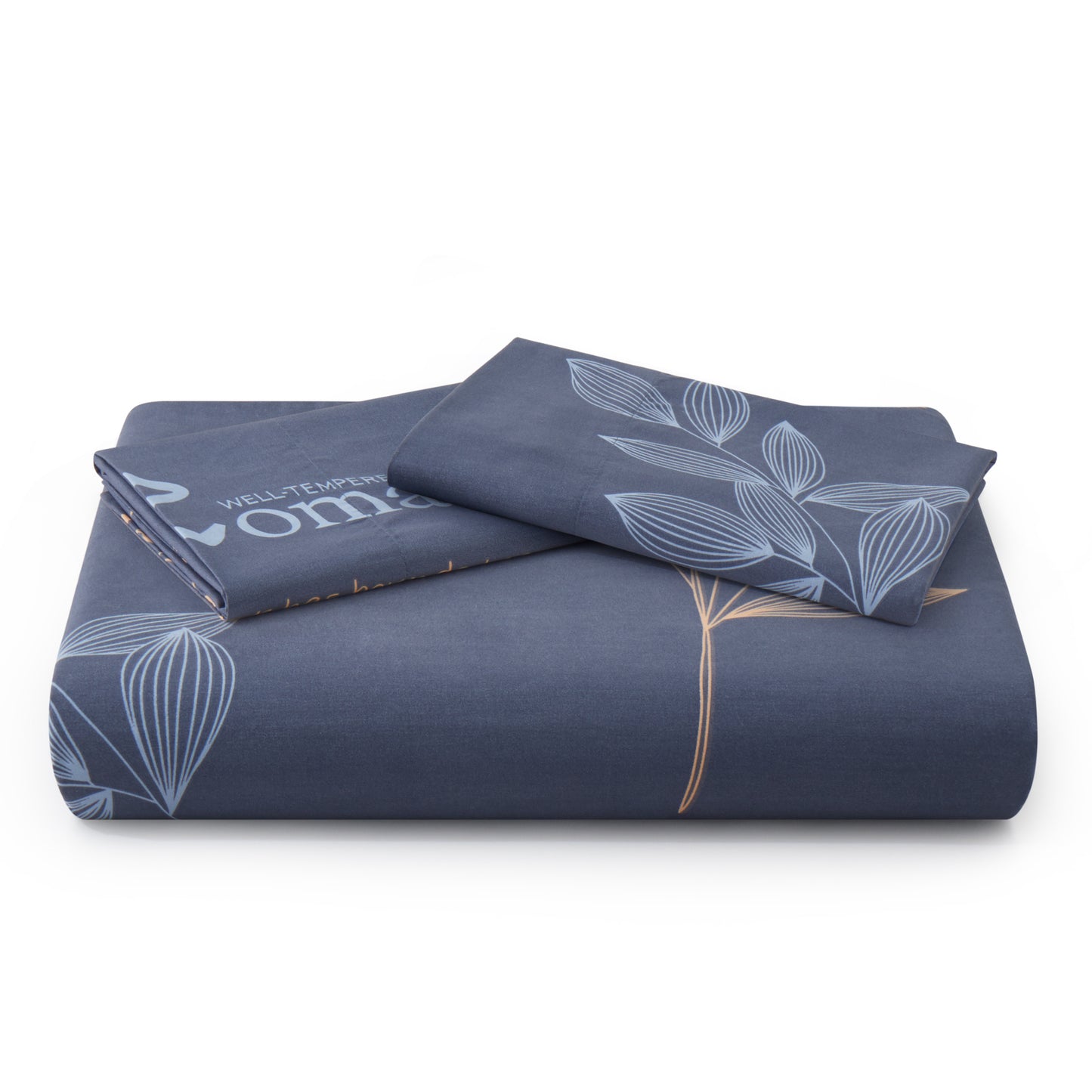Printed Rayon from Bamboo Soft All Season Duvet Cover Fitted Sheet Ensemble Bedding Set with Zipper and Corner Tie, Romantic Floral