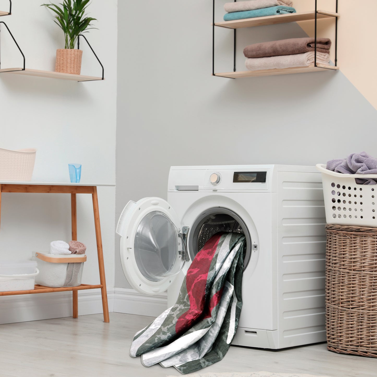 Decor Non-Slip Back Soft Area Carpet Floor Area Rug Indoor Accent Decorative Mat, Modern Grey Silver Burgundy Marble Design, 5 x 7 Feet