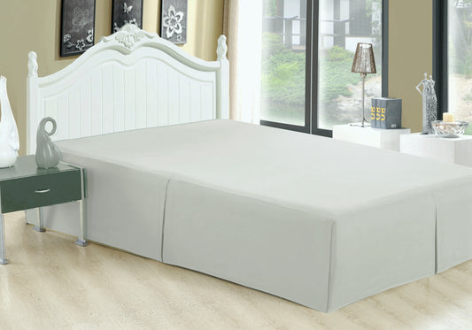 Solid Tailored Rayon from Bamboo Soft Bedskirt All Season Deep Pocket Dust Ruffle Bed Skirt, Silver