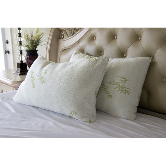 Memory Foam Breathable Oreiller Sleeping Hard Rayon from Bamboo Pillow with Removable Zipper Washable Cover